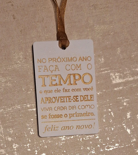 Enfeite de Natal Plaquinha Gesso - Faça com o Tempo