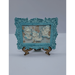 Anjinhos em azul - Moldura