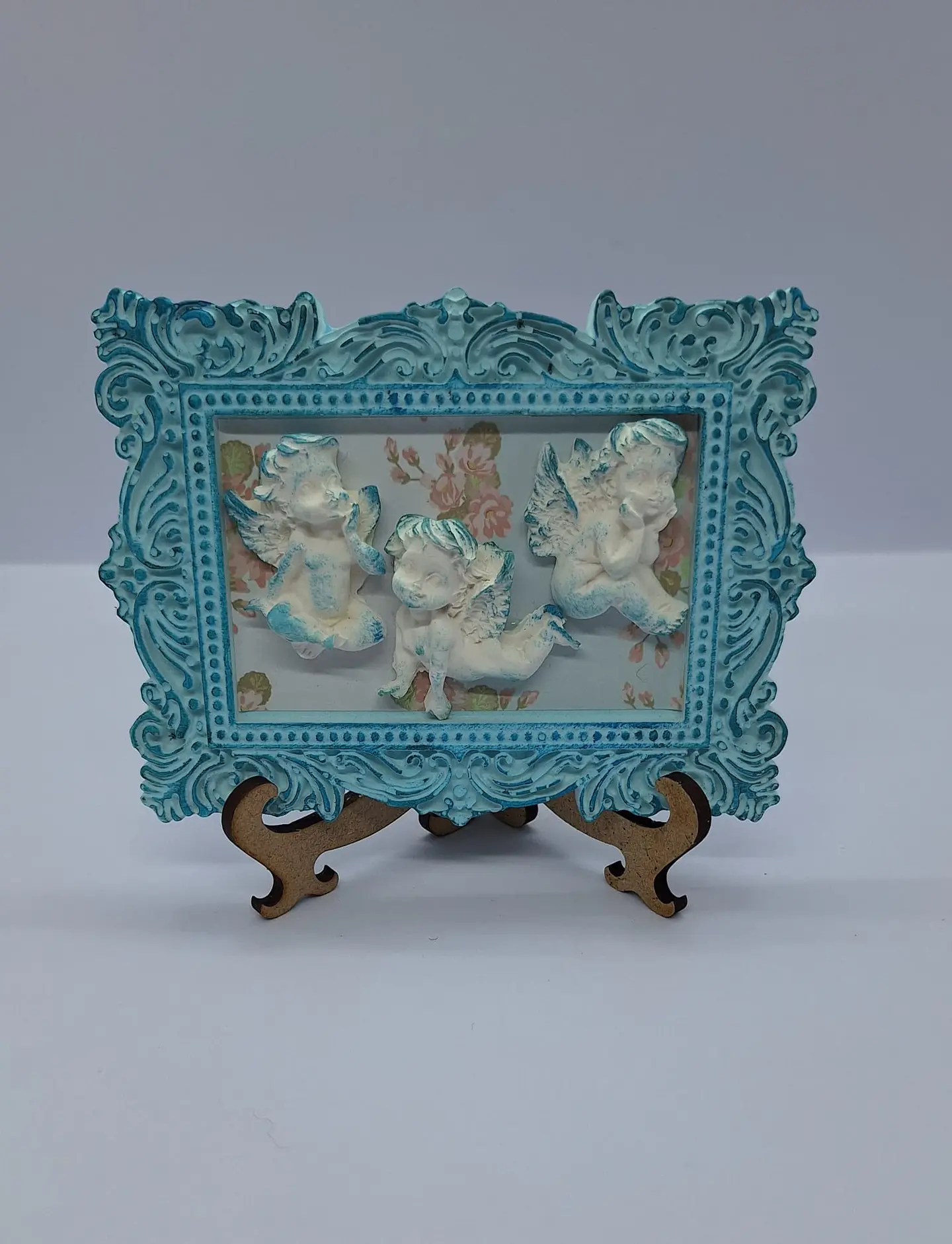 Anjinhos em azul - Moldura 1