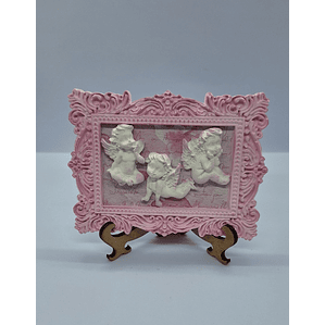 Anjinhos em rosa - Moldura