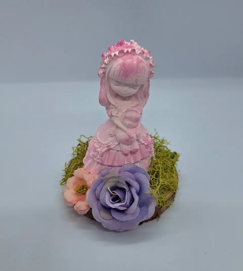 Estatueta Princesa Sissi com ursinho no Jardim  1