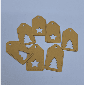 Tags de Natal – Conjunto Kraft (7 unidades)