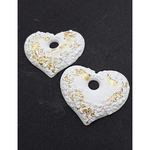 Coração Romântico Dourado