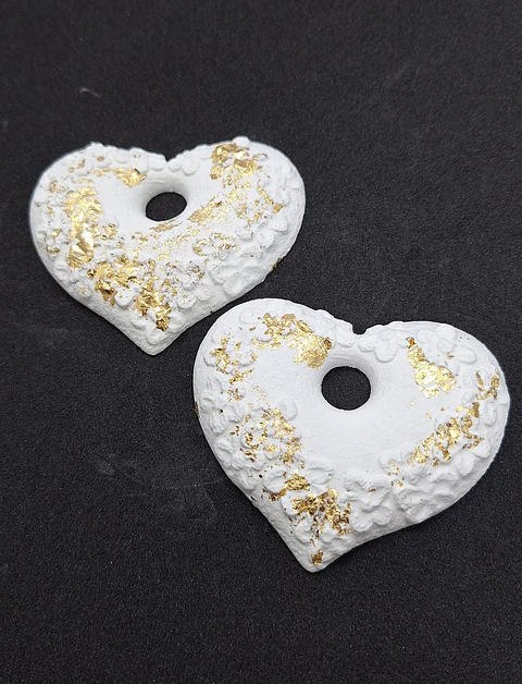 Coração Romântico Dourado