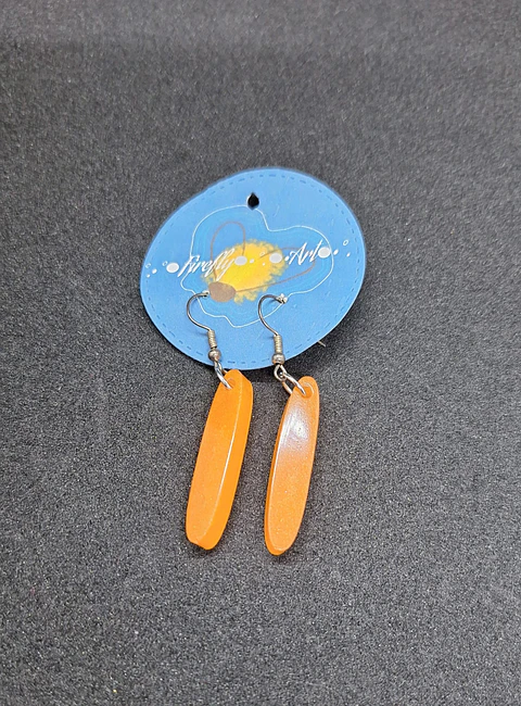 Brincos Resina - Pendente Laranja