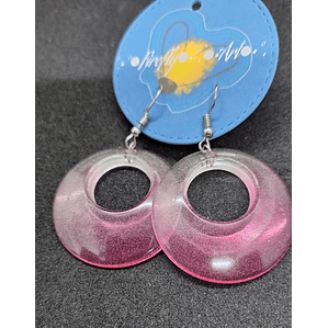 Brincos Resina -  vermelhos redondos