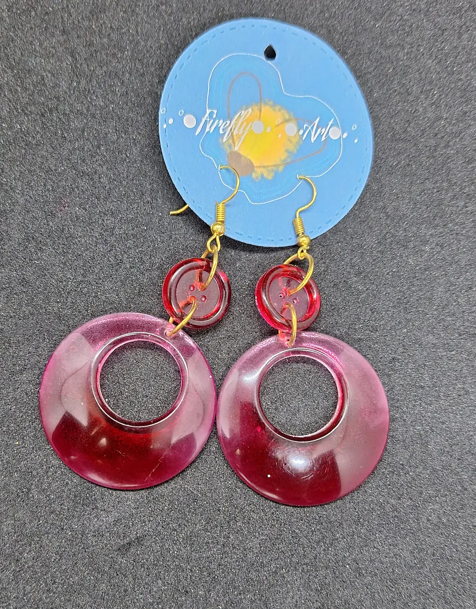 Brincos Resina Vermelho 1