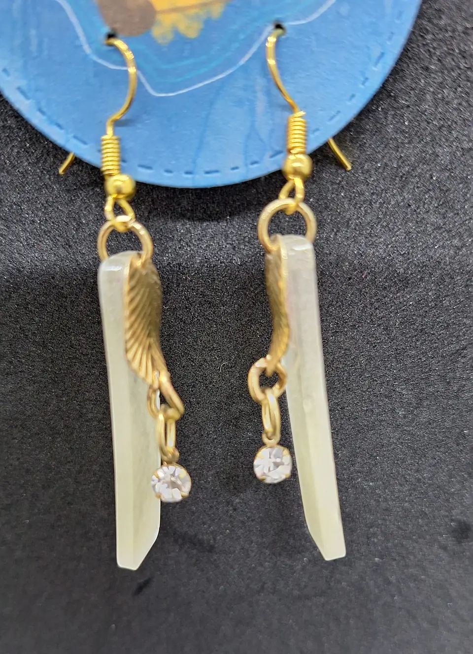 Brincos Resina Brancos Diamante 2