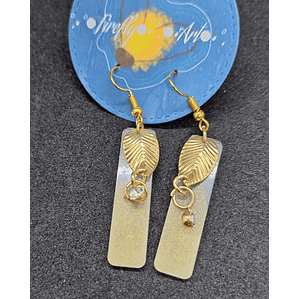 Brincos Resina  Brancos com Diamante