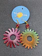 Brincos Resina Geométricos Sóis - Thumbnail 2