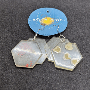 Brincos Resina Geométricos Desiguais