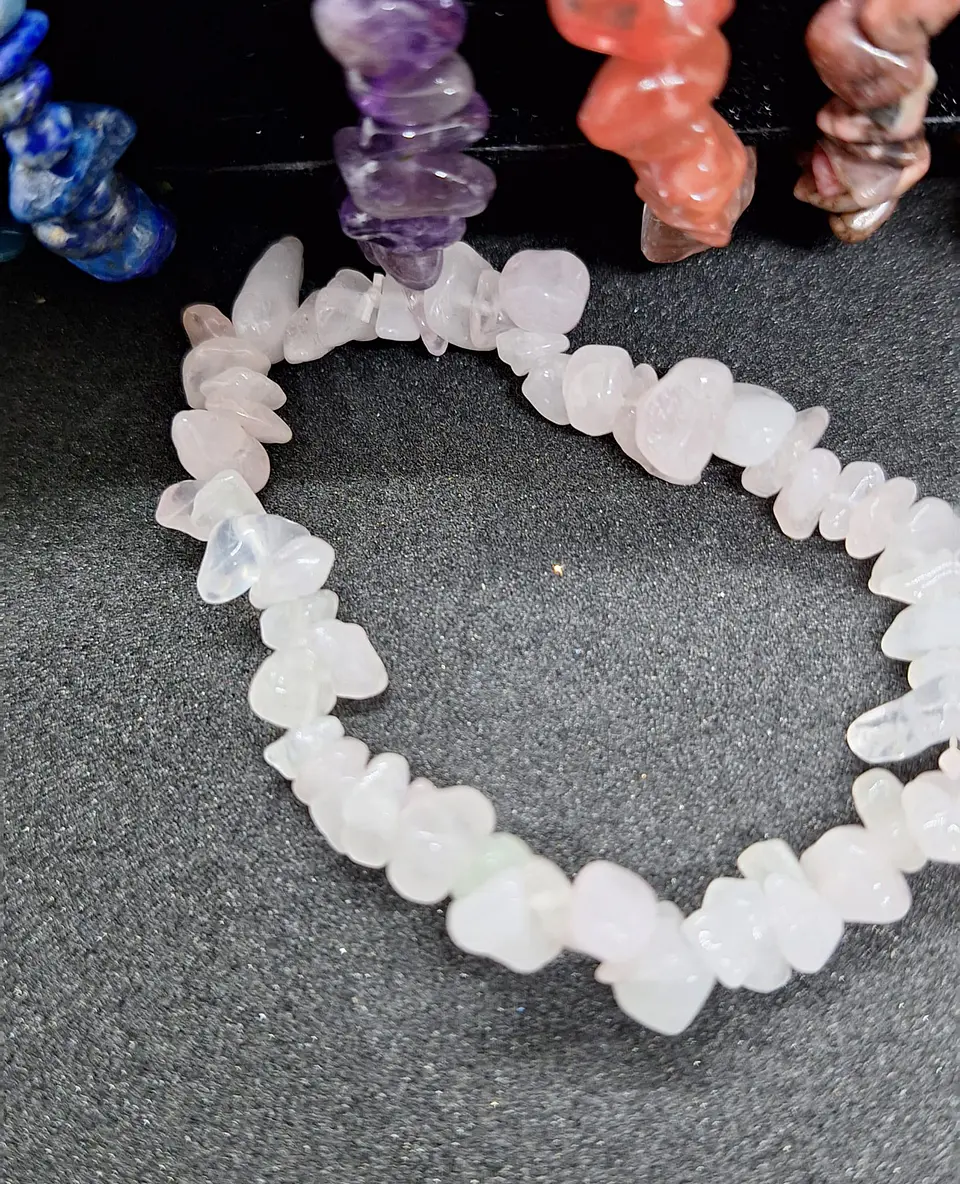 Pulseira Pedras Quartzo Rosa 1