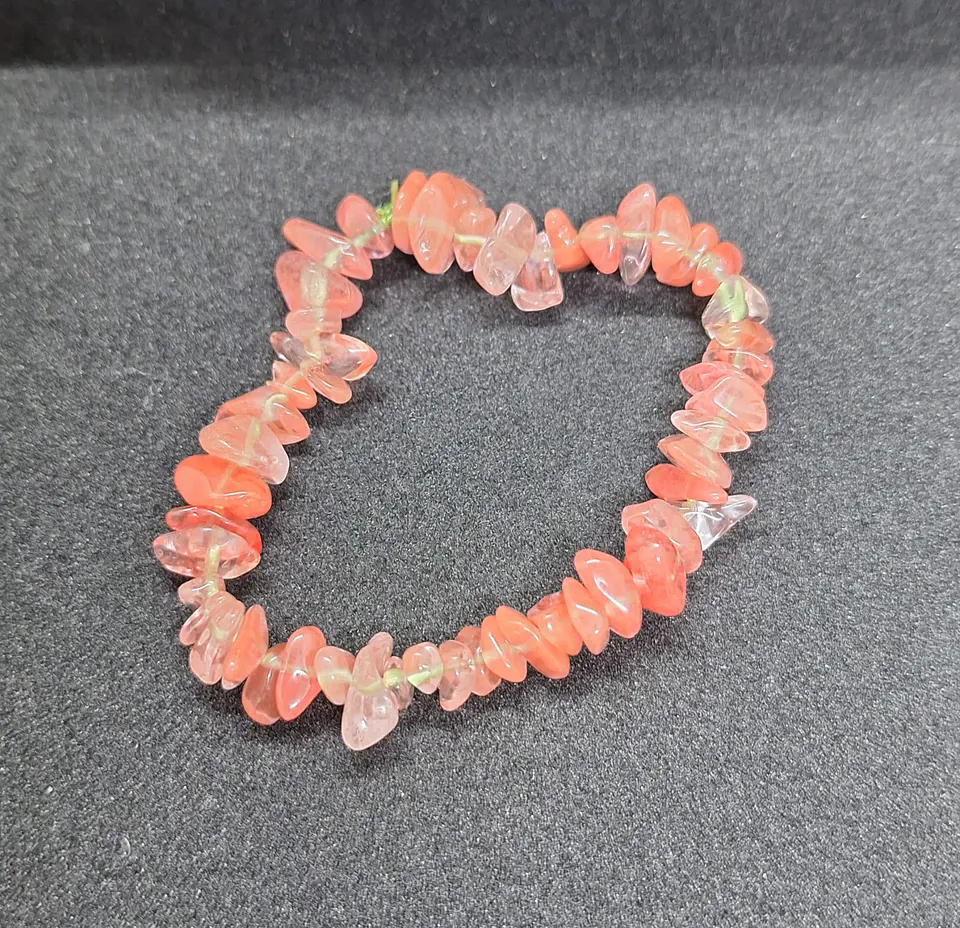 Pulseira Pedras Quartzo Cereja 1
