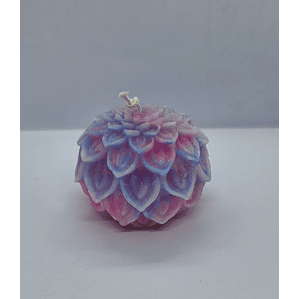 Vela Dália - multicor rosa azul e lilás