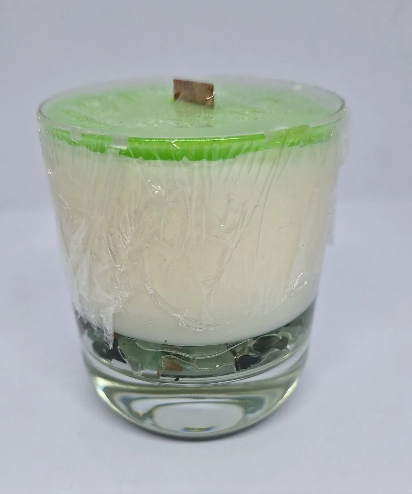 Vela Copo Gel Pedras Naturais 5