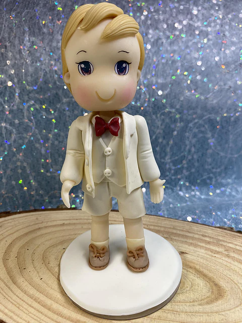 Topo Estatueta Personalizada em Biscuit Cerimónia Menino