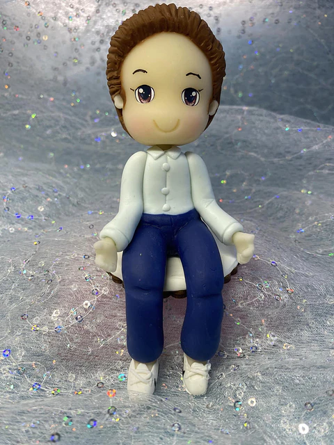 Topo Estatueta Personalizada em Biscuit Cerimónia Rapaz