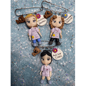 Pregadeira Personalizada em Biscuit — Profissões