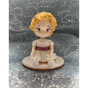 Topo Estatueta Personalizada em Biscuit Cerimónia Menina pequenina