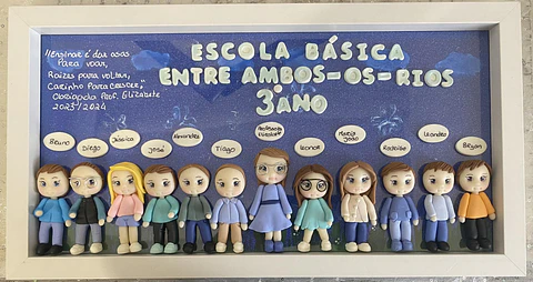 Quadro Finalistas em biscuit