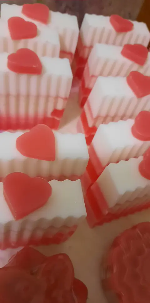 Sabonete barra coração