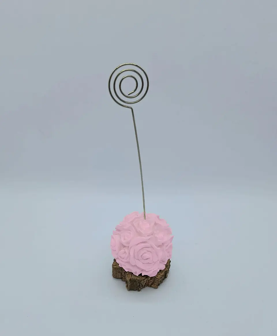 Flor Porta Foto Rosa 1