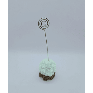 Flor Porta Foto Azul