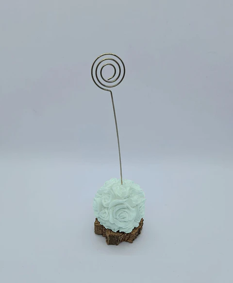 Flor Porta Foto Azul