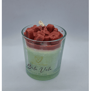 Vela copo com corações ❤️