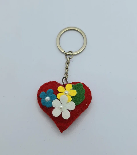 Porta Chaves Coração pequeno feltro