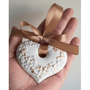 Coração Romântico folha d'ouro | Gesso Perfumado