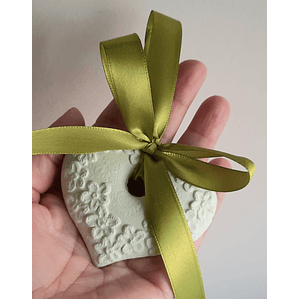 Coração Romântico verde | Gesso perfumado