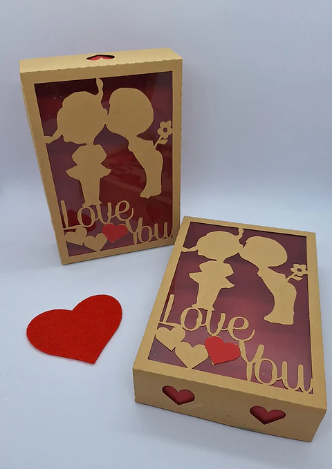 Love You ❤️ caixa kraft 