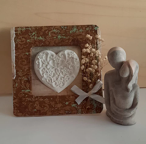 Onde o Amor Mora 💖Conjunto Decorativo em Gesso Cerâmico