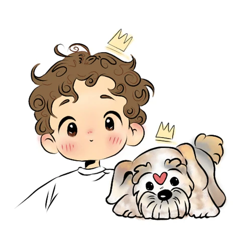 O menino e o seu cãozinho