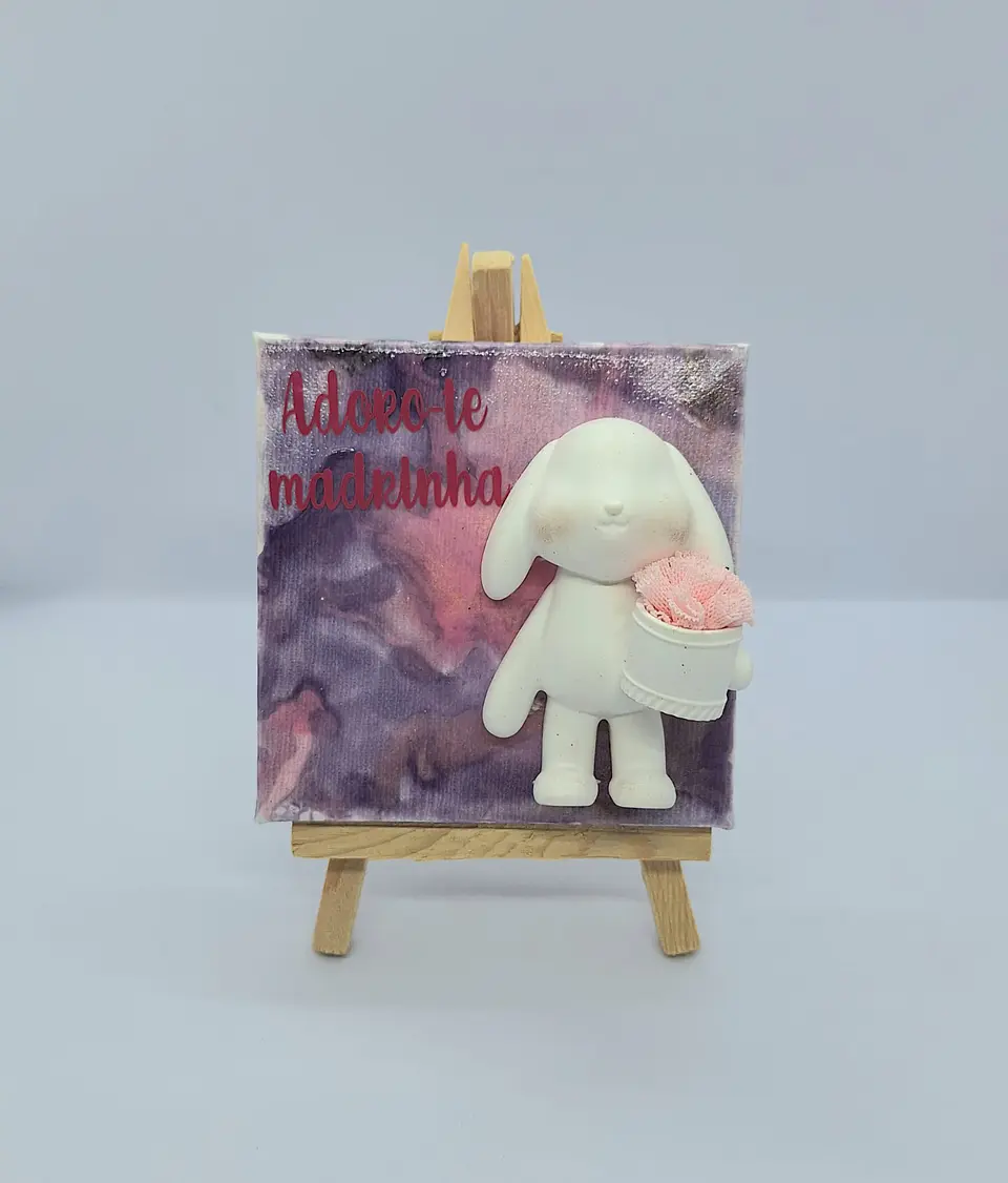 Tela “Adoro‑te Madrinha” rosa 1