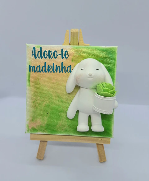 Tela "Adoro-te Madrinha" verde