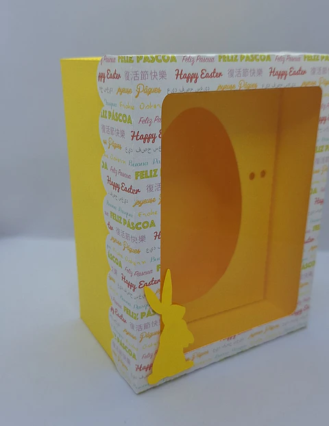 Caixas Páscoa Amarela Ovo Chocolate 250gr