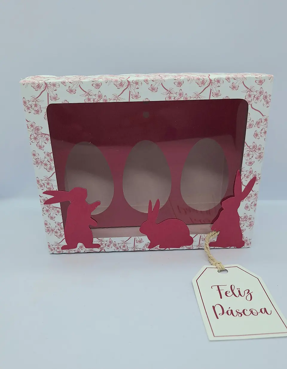 Caixas Páscoa rosa 3 Ovos Chocolate 2