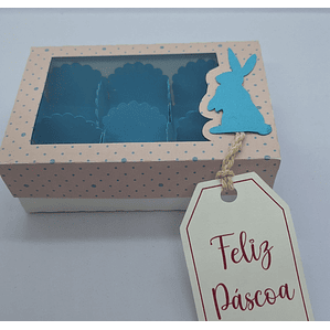 Caixas Páscoa Azul 6 brigadeiros