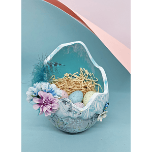 Ovo Páscoa Chacota decorativo Azul