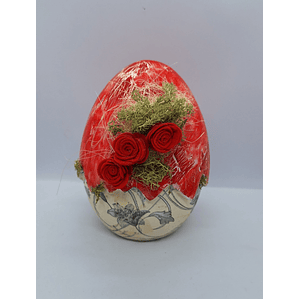 Ovo Páscoa Chacota decorativo Vermelho