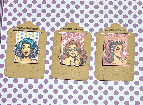 Marcador Magnético Mulher POP Art