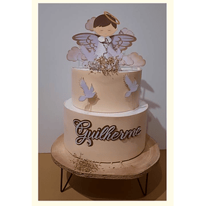 Topo de bolo Batizado Anjinho