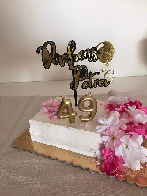 Topo Bolo Parabéns com Balão