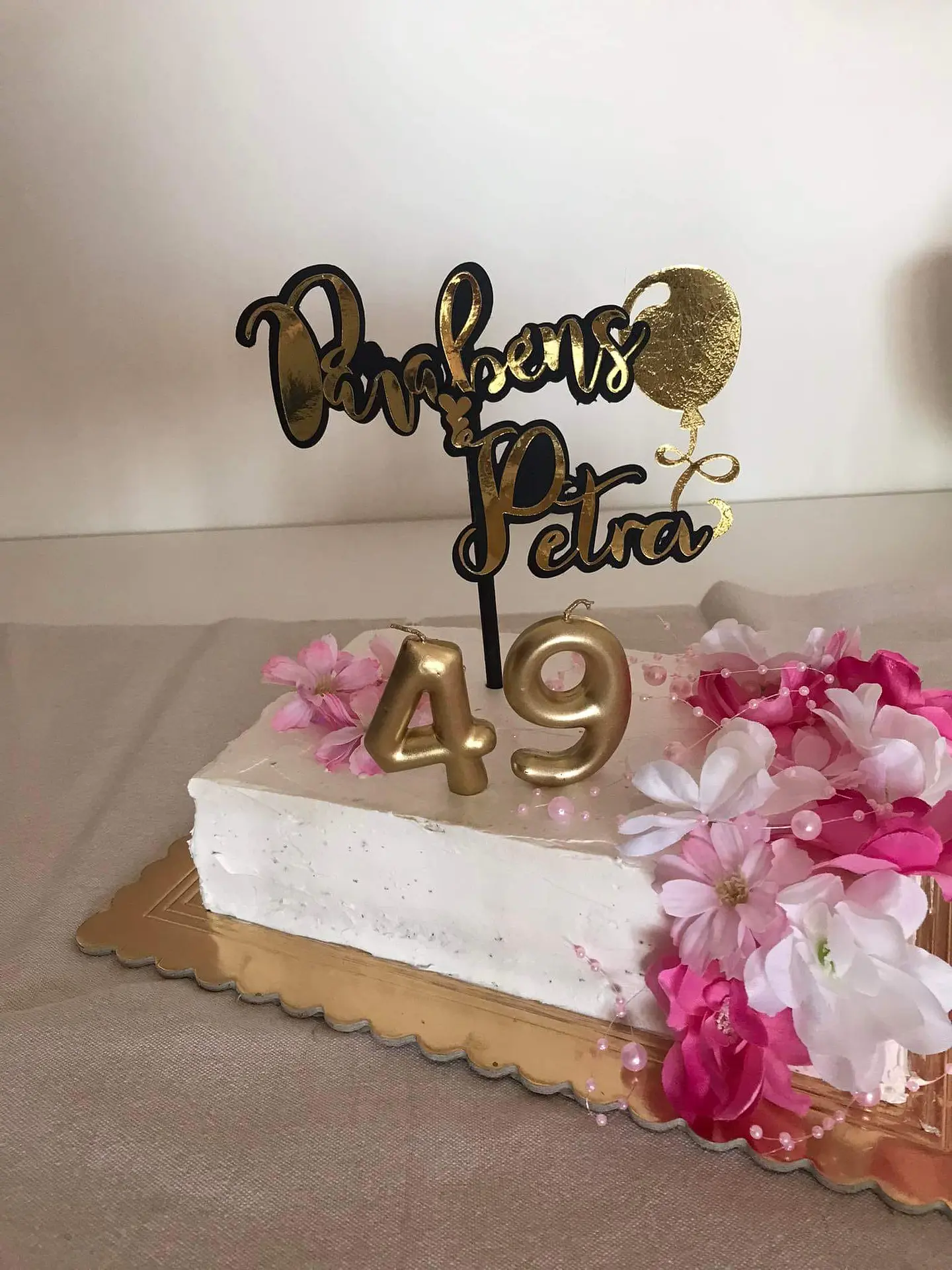 Topo Bolo Parabéns com Balão 1
