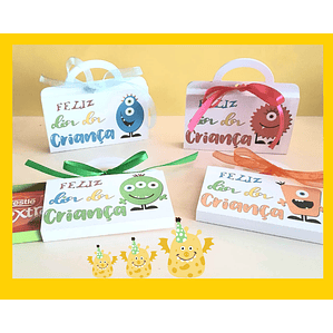 Caixa Dia da Criança mini tablete chocolate