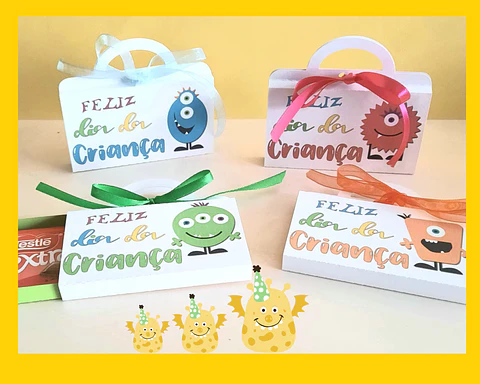 Caixa Dia da Criança – Mini Tablete de Chocolate