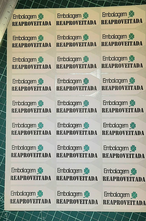 Autocolante Embalagem Reaproveitada
