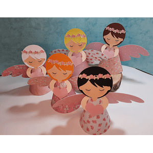Anjinhos de papel 3D menina